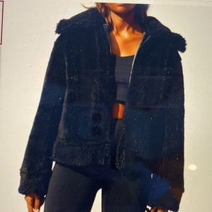 Carbon 38 zip up Sherpa jacket xs black brand new no tags